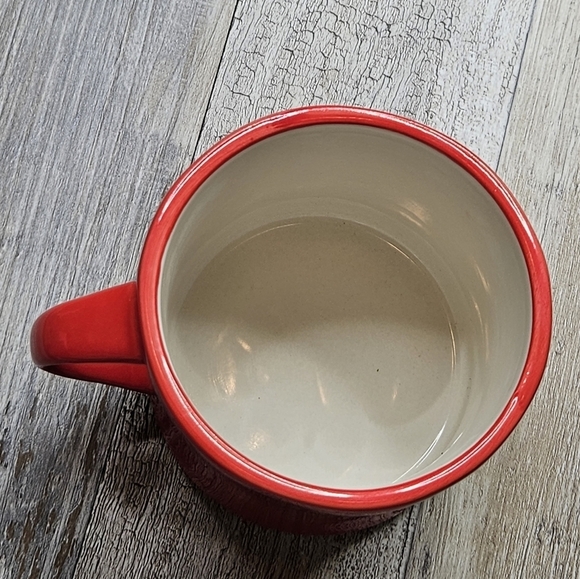 Anthropologie Hand Painted Coffee Mug E red - Picture 4 of 5